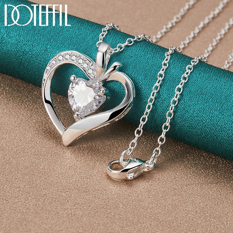 ForestGem - Sterling Silver Heart Necklace