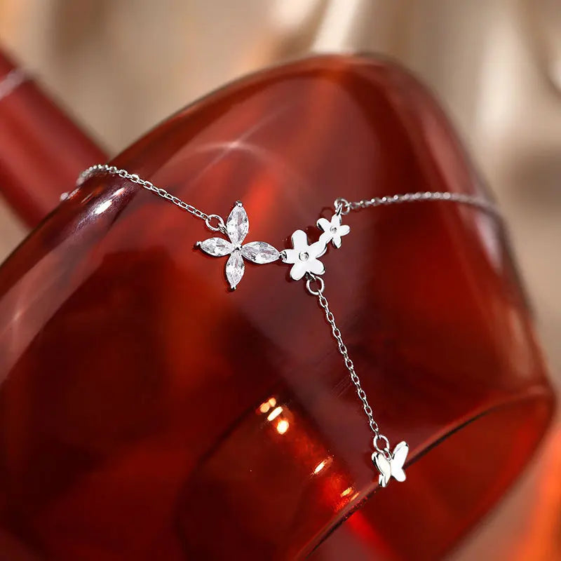 ForestGem - Sterling Silver Flower Necklace