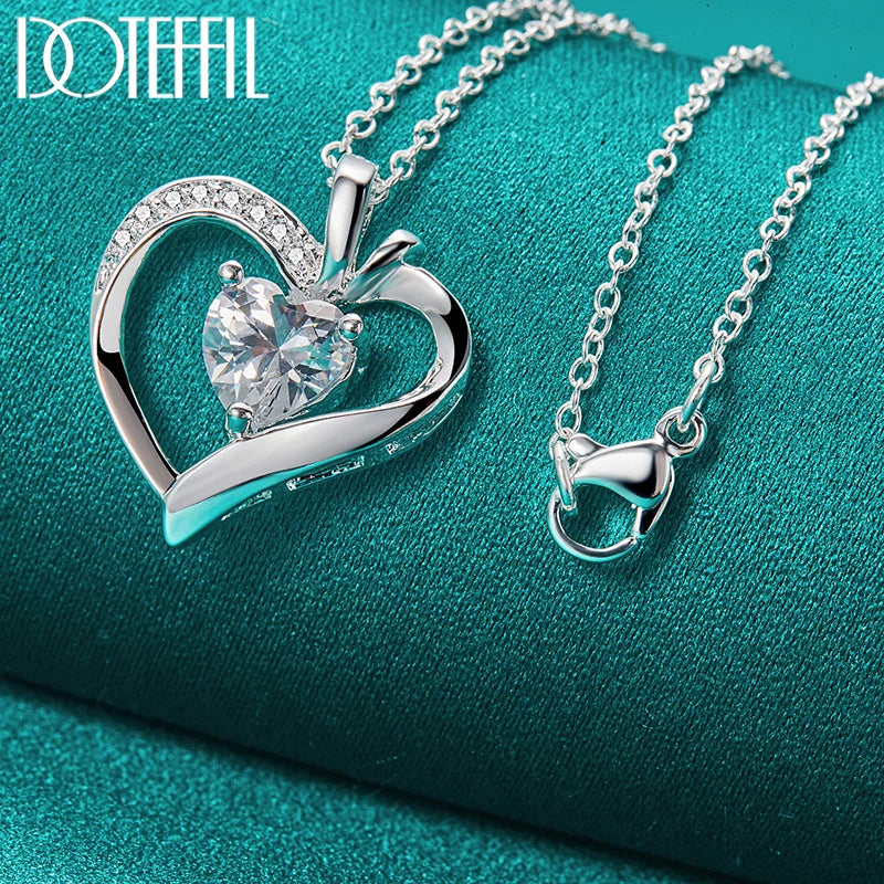 ForestGem - Sterling Silver Heart Necklace