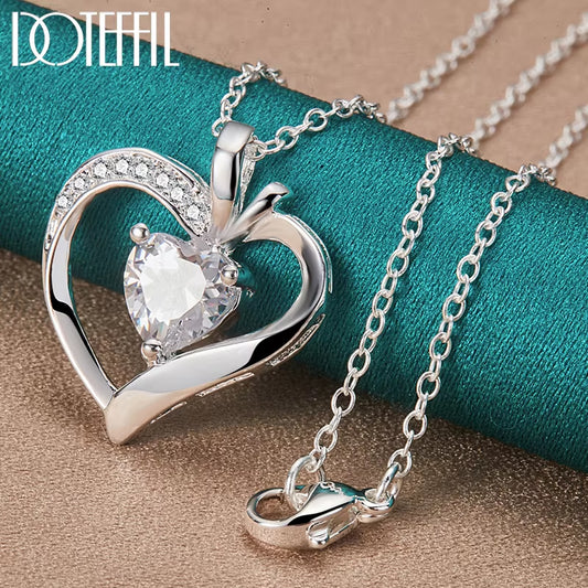 ForestGem - Sterling Silver Heart Necklace